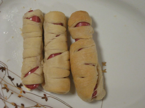 mummy hotdogs!