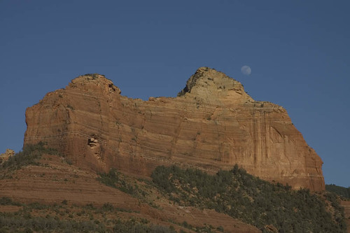 Moon Rising Over Sedona