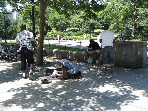 Muslims saying their prayer Central Park