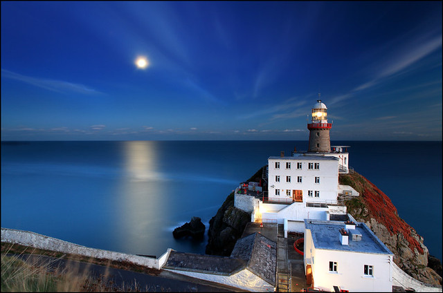 Moonrise - Baily Lighthouse - Dublin by angus clyne