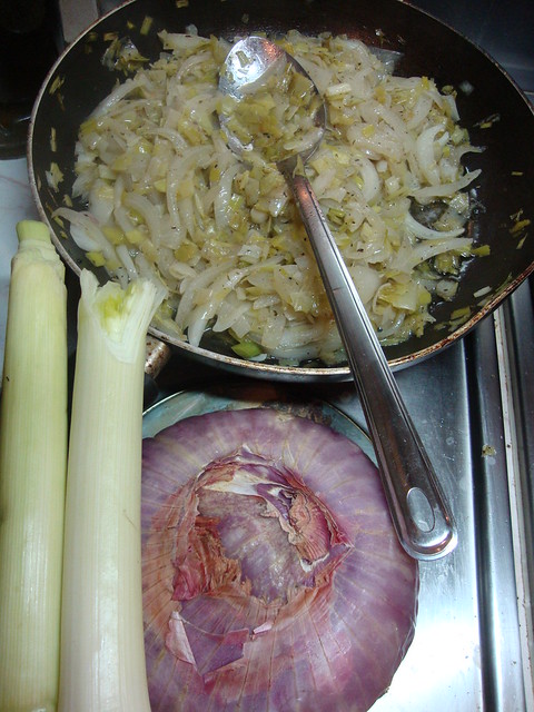 leek and onion pie filling
