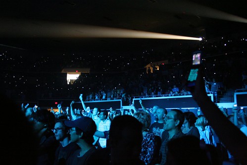 cell phones at a concert