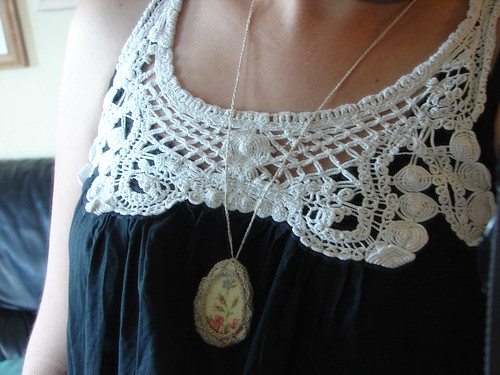 thrift top and new necklace