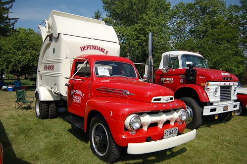 1958 Ford Semi and 1952 Ford Garbage Truck