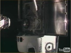 STS-118 Endeavour Docking Video Frame