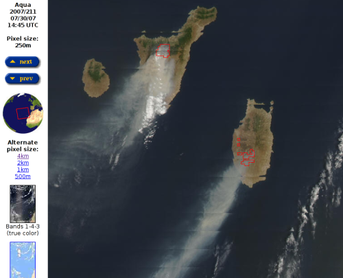 Fires in Canary Islands
