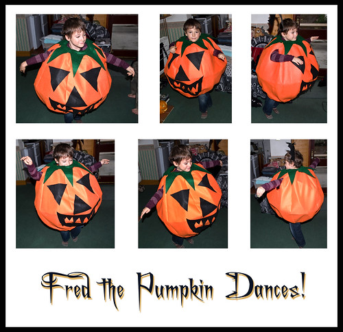 Fred the Pumpkin Dances - Copyright R.Weal 2010