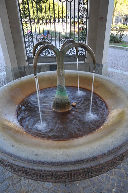 Kochbrunnen hot spring fountain
