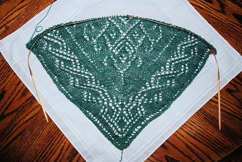 Mystery Shawl first 100 rows