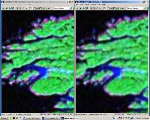 Tranoy Area NO - Landsat N-32-65_2000 (1-10,000) MrSID (L) JPG (R) AA