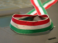 Stained Italian colored ribbon