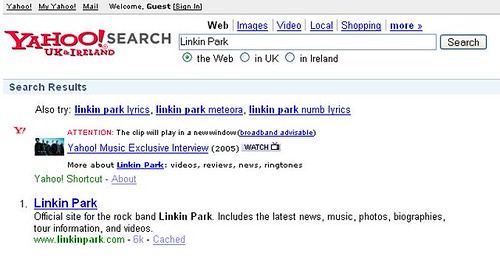 Old-style search results in the UK