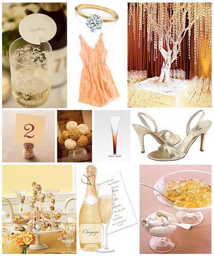 wedding table tulle champagne