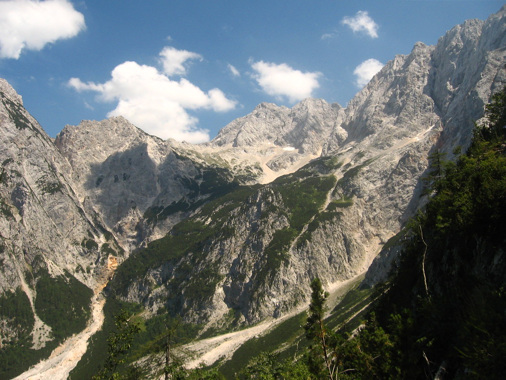A hegyek a Kamniki-Alpokban