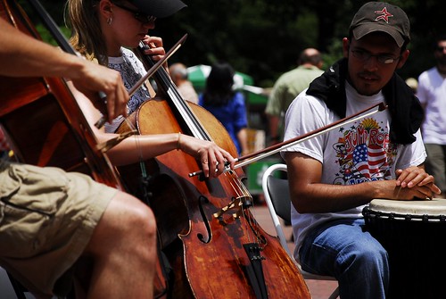 A Cello Thunders at Central park