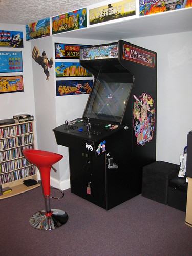 photos of home arcade machine area and more with commentary