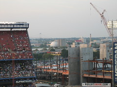 skyline with stadium