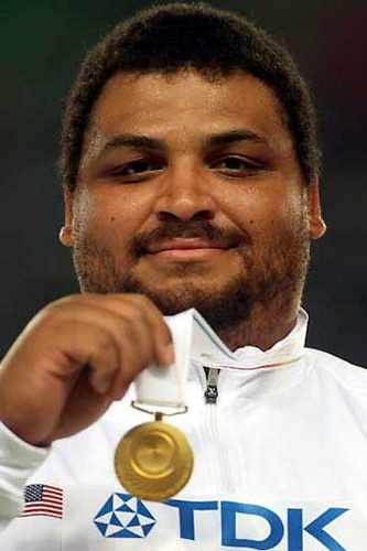 IAAF.org - Reese Hoffa, USA, won gold medal for shot put with 22.04m, August 25, 2007.