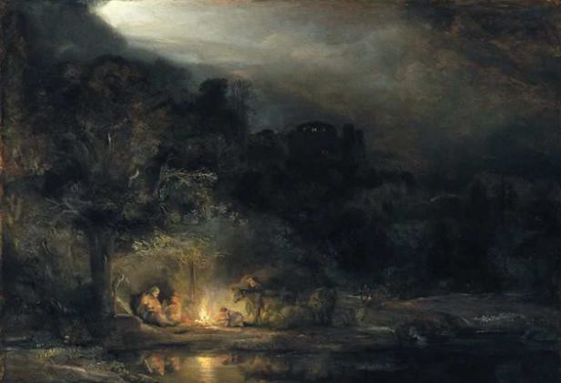 Rembrandt - Landscape with the rest on the flight into Egypt