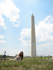 Katie & Linus at the Washington Monument