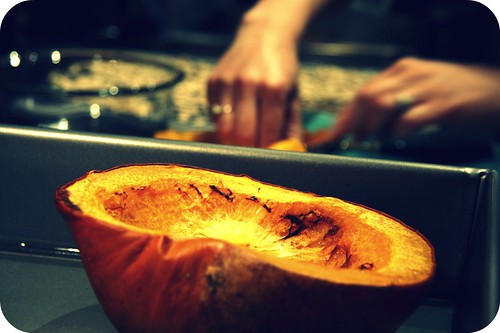 close up roasted pumpkin