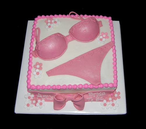 lingerie shower cake