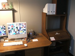My desk and the eMac's desk
