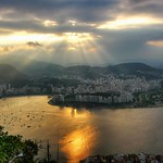 Rio de Janeiro, Brasil, Sunset from Sugar Loaf