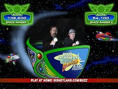 Tim outscored Jen on Buzz Lightyear Blasters. (5/11/07)