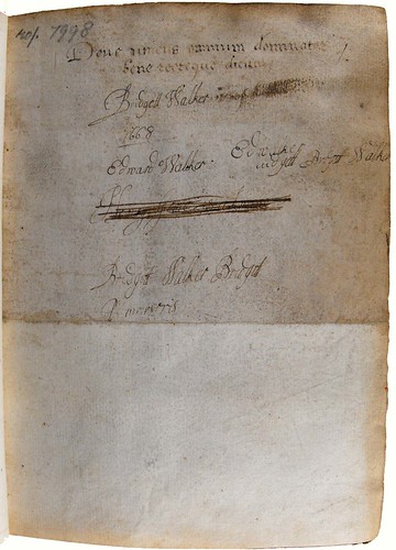 Front flyleaf with ownership inscription dated 1668. 