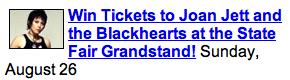 Win Joan Jettt Tickets