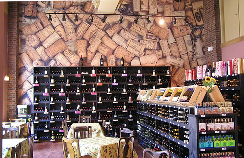 Hippo's Deli Wine Wall