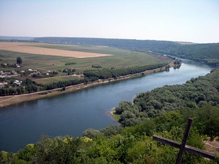 Soroca: Dniester river as seen from The Candle of Gratitude