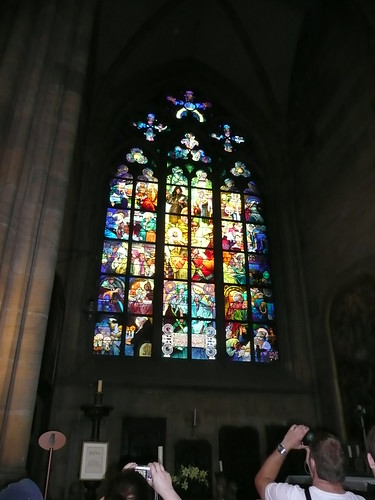 Alfons Mucha stained glass window in St Vitus' Church