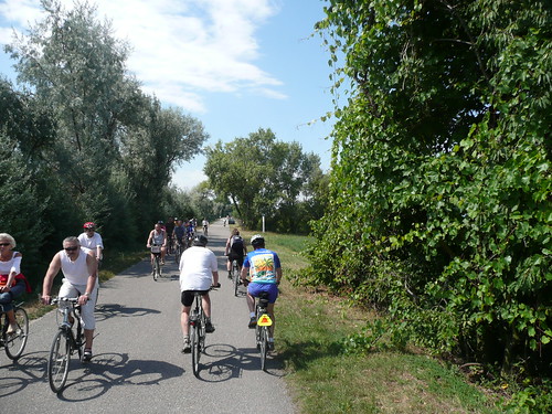 Cyclists on the bike trail