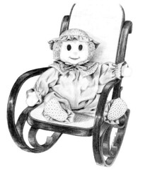 Clown in Rocking Chair - 1984