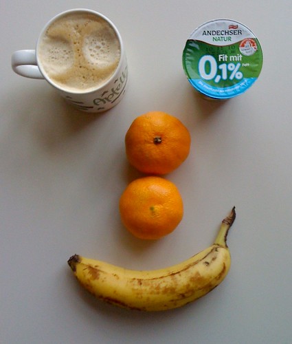 Naturjoghurt, Mandarinen & Banane