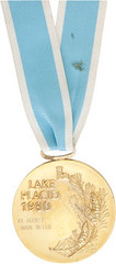 1980 Lake Placid Olympic Hockey gold medal with ribbon
