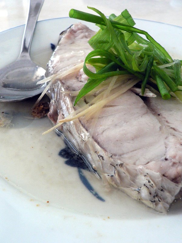 steamed kurau with salted fish