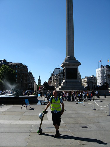 At my journey's means in Trafalgar Square, London, England