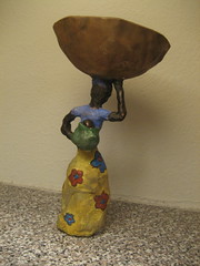 finished; african woman back view