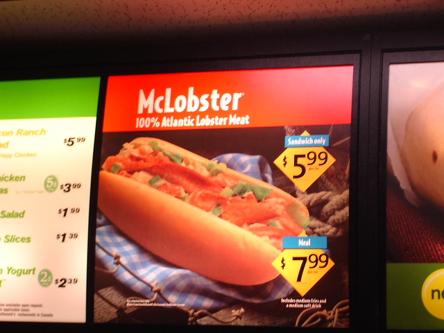 McDonald's McLobster sandwich