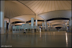 Jeddah Hajj International Airport at night