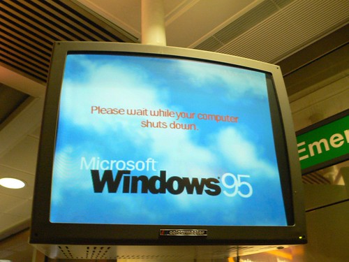 Windows crashing on the British airport TV screens