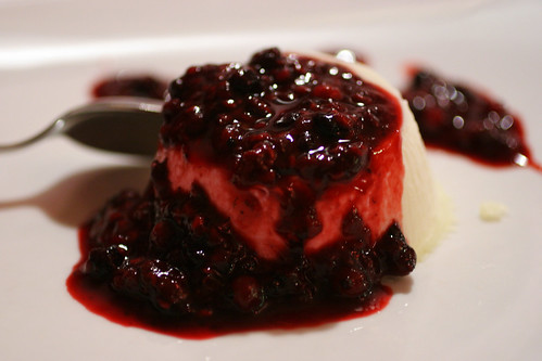 panna cotta with forest fruits
