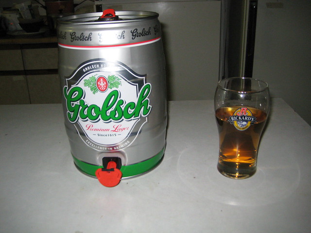 Grolsch beer in a mini keg
