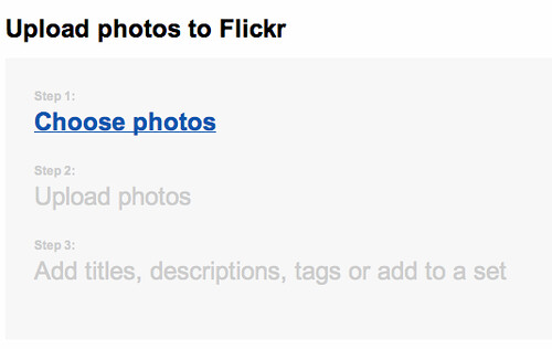iphone image upload form. New upload start screen: New Upload Form at Flickr. Add pictures form: