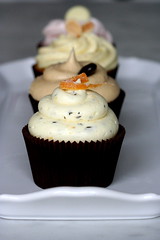 orange rosemary cupcake with pine nuts