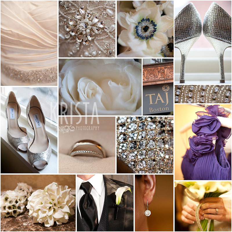 Silver, White & Purple Wedding Details