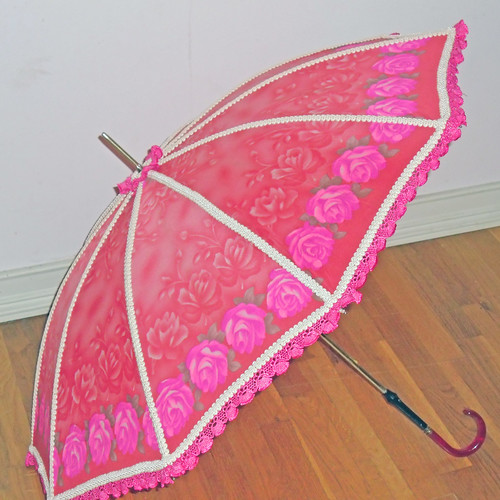 Pink flower parasol